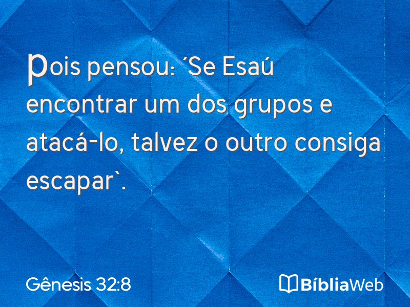 Gênesis 32:8 em imagem para compartilhar