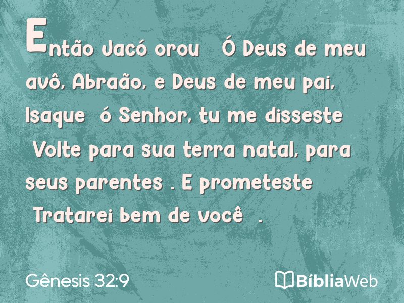 Gênesis 32:9 em imagem para compartilhar