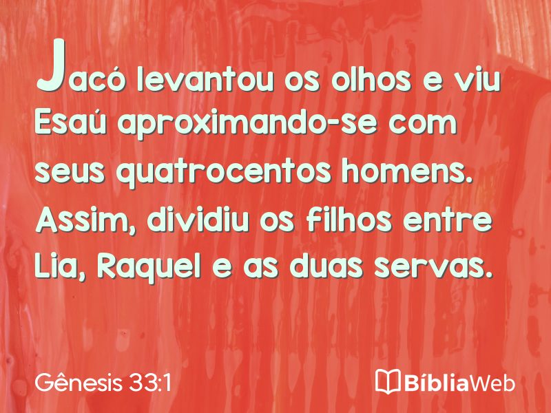 Gênesis 33:1 em imagem para compartilhar