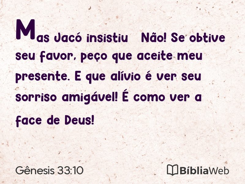 Gênesis 33:10 em imagem para compartilhar