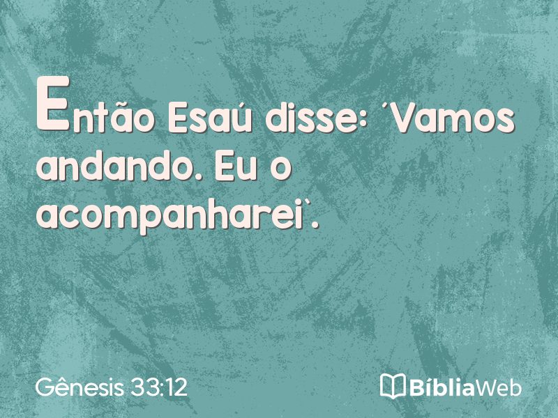 Gênesis 33:12 em imagem para compartilhar