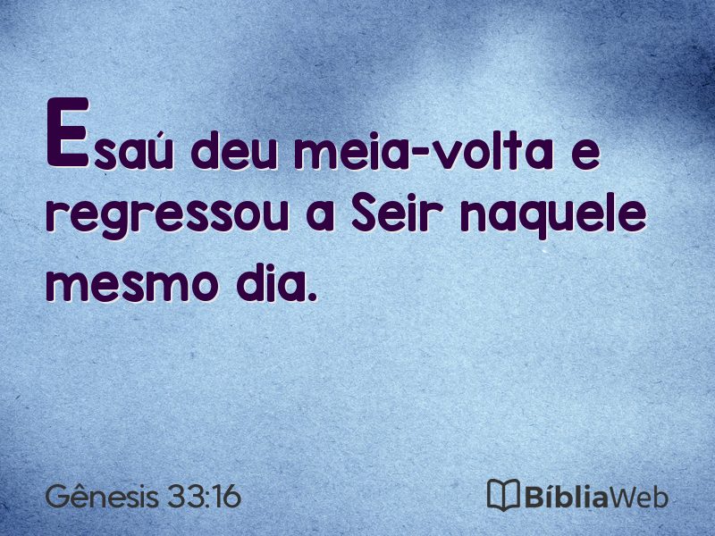 Gênesis 33:16 em imagem para compartilhar
