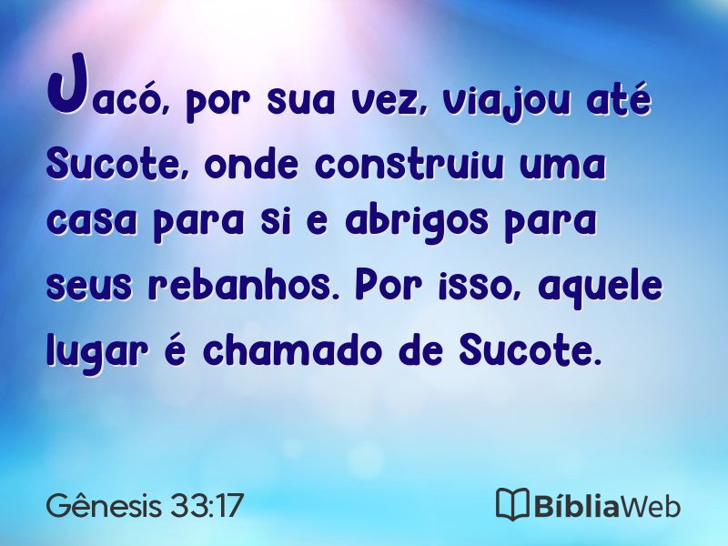 Gênesis 33:17 em imagem para compartilhar