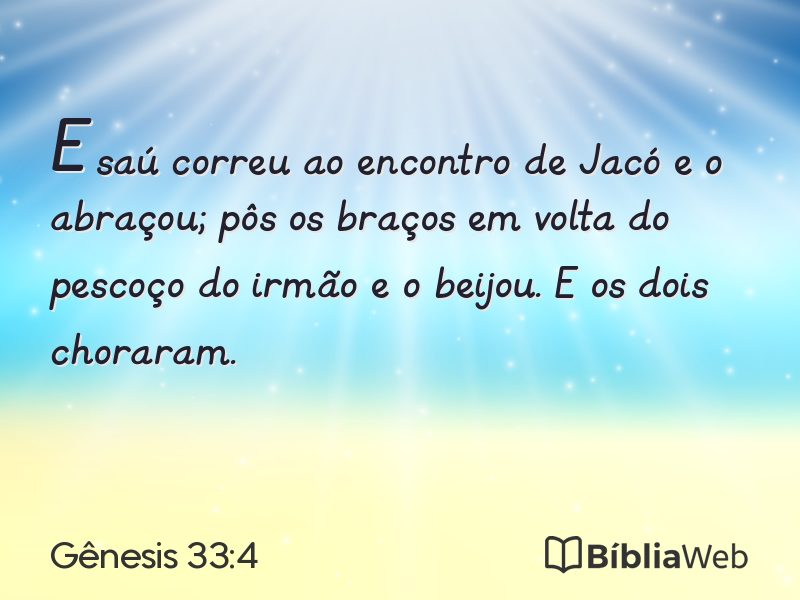 Gênesis 33:4 em imagem para compartilhar