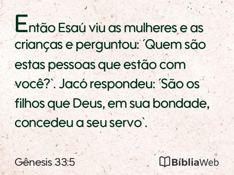 Gênesis 33:5 em imagem para compartilhar