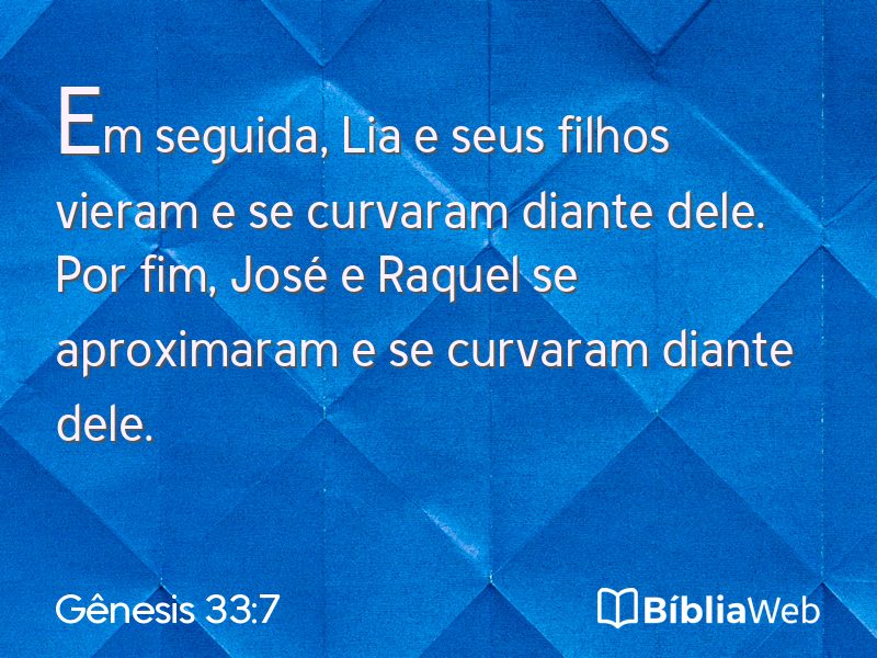 Gênesis 33:7 em imagem para compartilhar