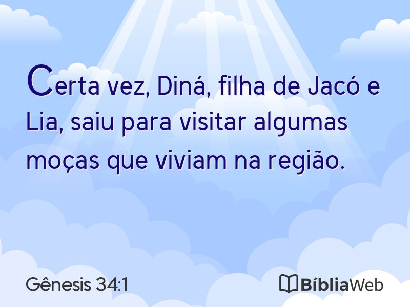 Gênesis 34:1 em imagem para compartilhar