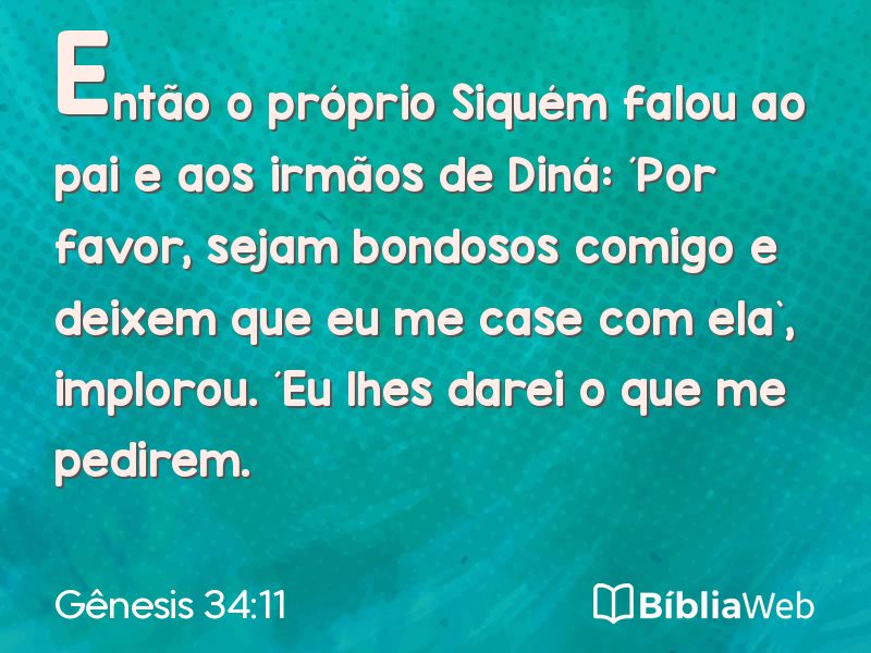 Gênesis 34:11 em imagem para compartilhar