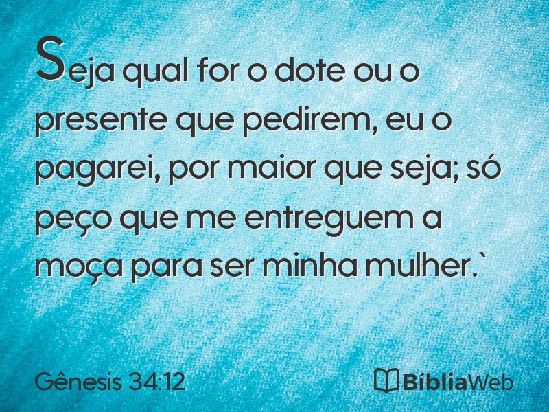 Gênesis 34:12 em imagem para compartilhar