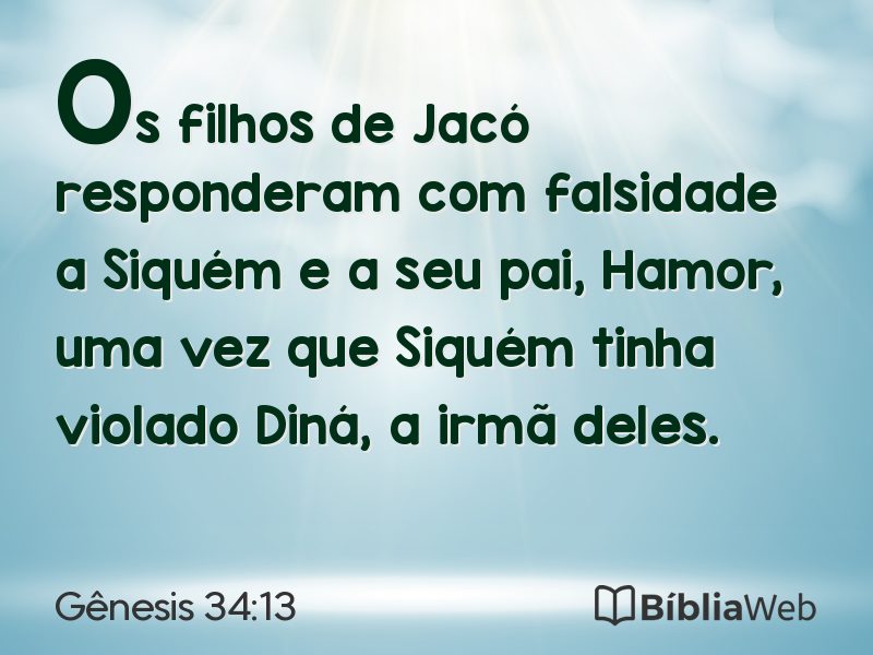 Gênesis 34:13 em imagem para compartilhar