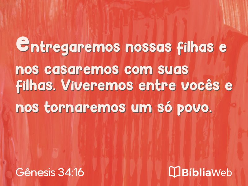 Gênesis 34:16 em imagem para compartilhar