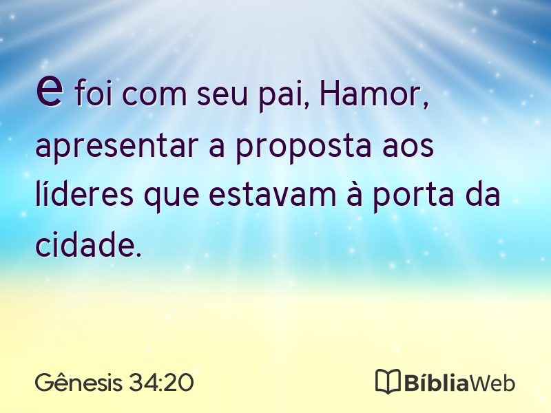 Gênesis 34:20 em imagem para compartilhar