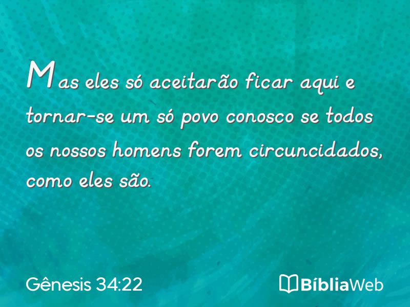 Gênesis 34:22 em imagem para compartilhar