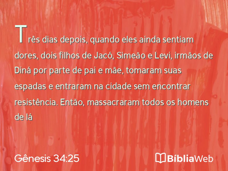 Gênesis 34:25 em imagem para compartilhar