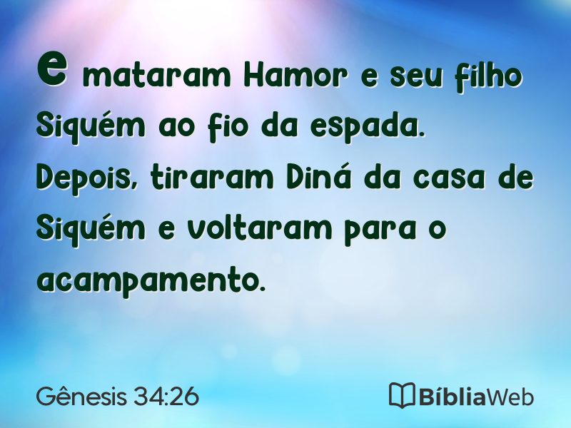 Gênesis 34:26 em imagem para compartilhar