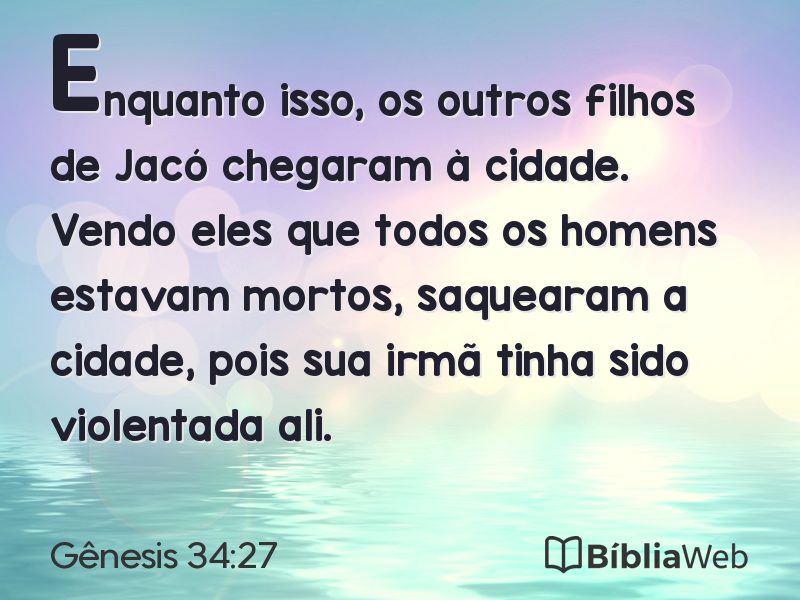 Gênesis 34:27 em imagem para compartilhar