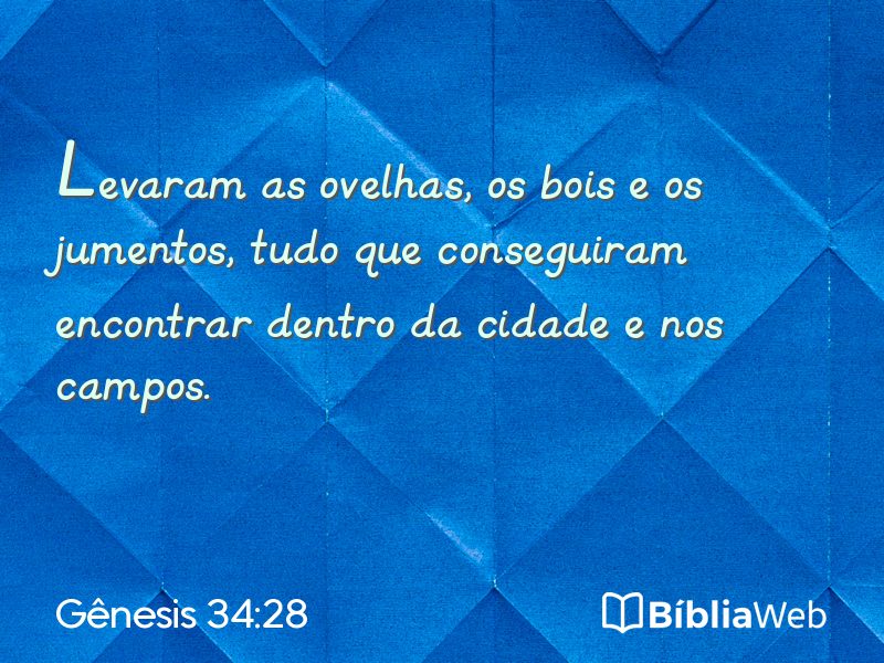 Gênesis 34:28 em imagem para compartilhar