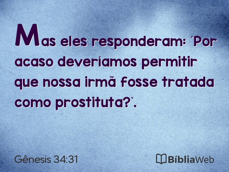 Gênesis 34:31 em imagem para compartilhar
