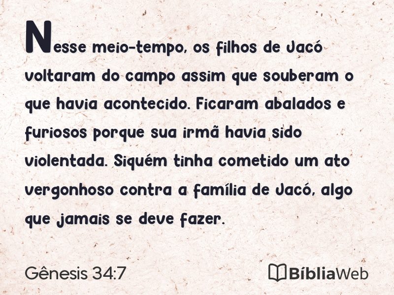 Gênesis 34:7 em imagem para compartilhar
