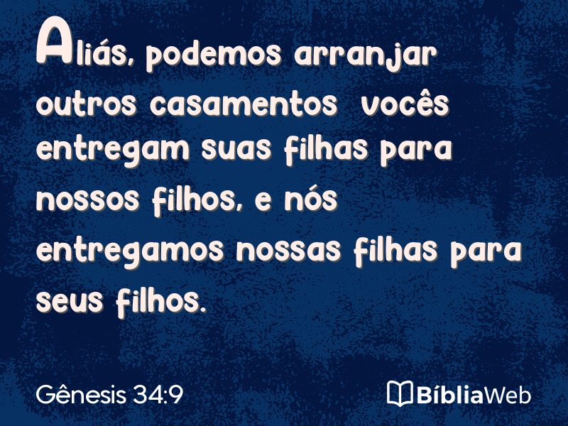 Gênesis 34:9 em imagem para compartilhar