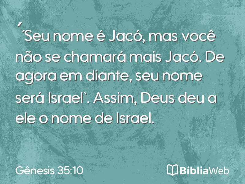 Gênesis 35:10 em imagem para compartilhar