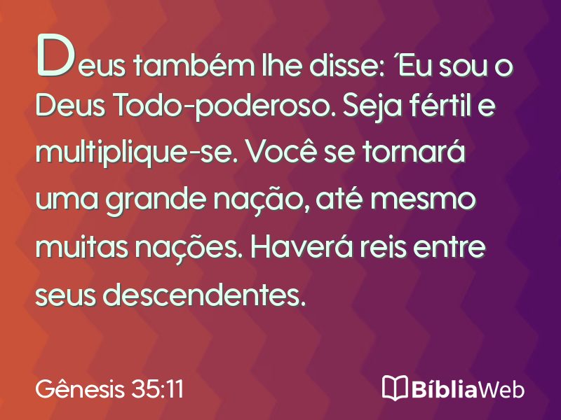 Gênesis 35:11 em imagem para compartilhar