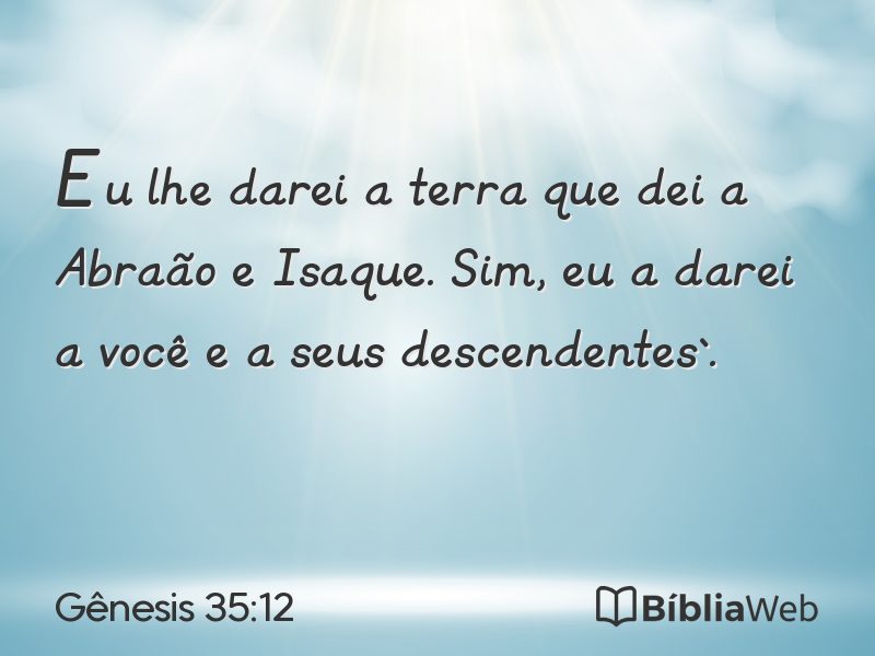 Gênesis 35:12 em imagem para compartilhar