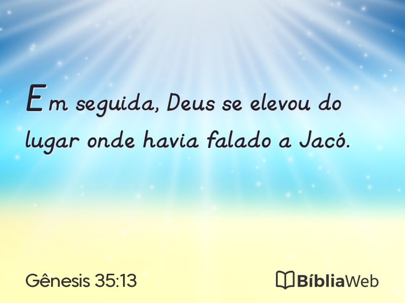 Gênesis 35:13 em imagem para compartilhar