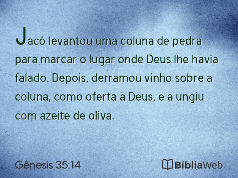 Gênesis 35:14 em imagem para compartilhar