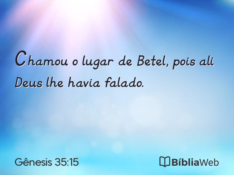 Gênesis 35:15 em imagem para compartilhar