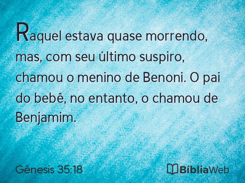 Gênesis 35:18 em imagem para compartilhar