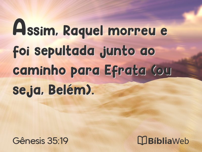 Gênesis 35:19 em imagem para compartilhar