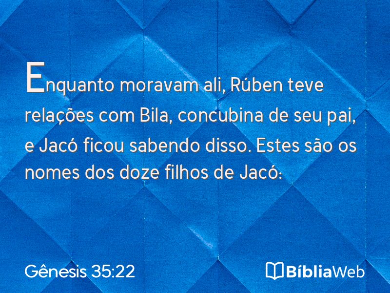 Gênesis 35:22 em imagem para compartilhar