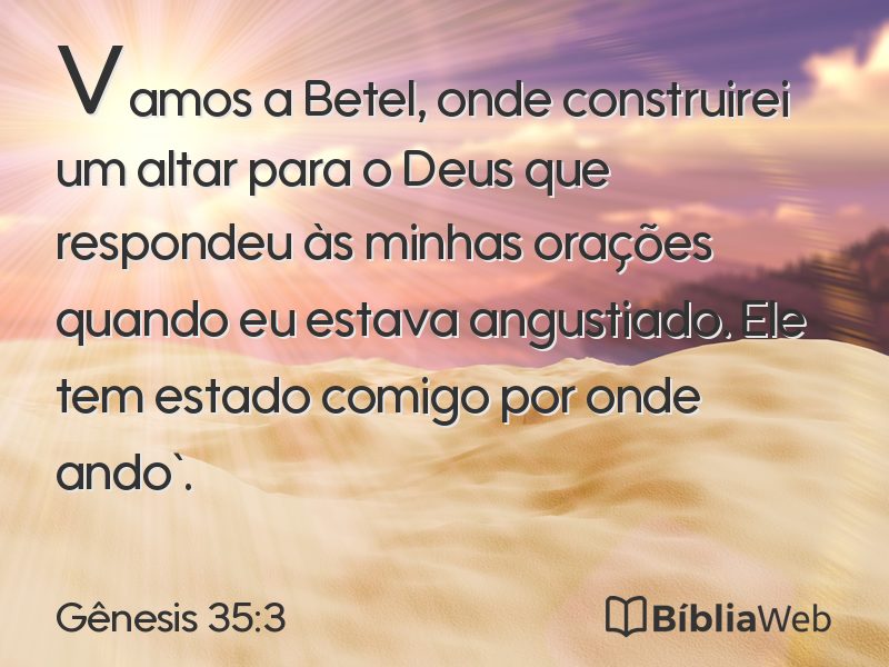 Gênesis 35:3 em imagem para compartilhar