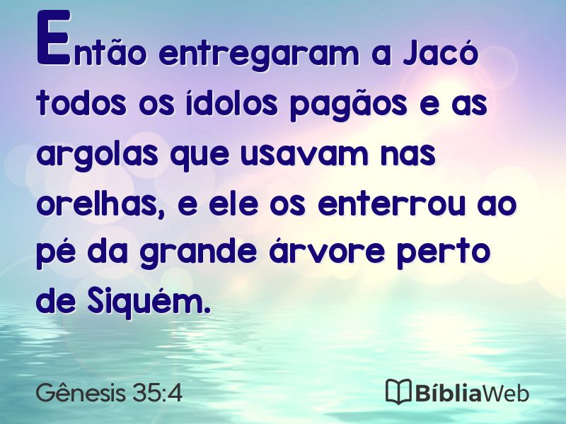 Gênesis 35:4 em imagem para compartilhar