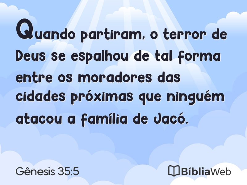 Gênesis 35:5 em imagem para compartilhar