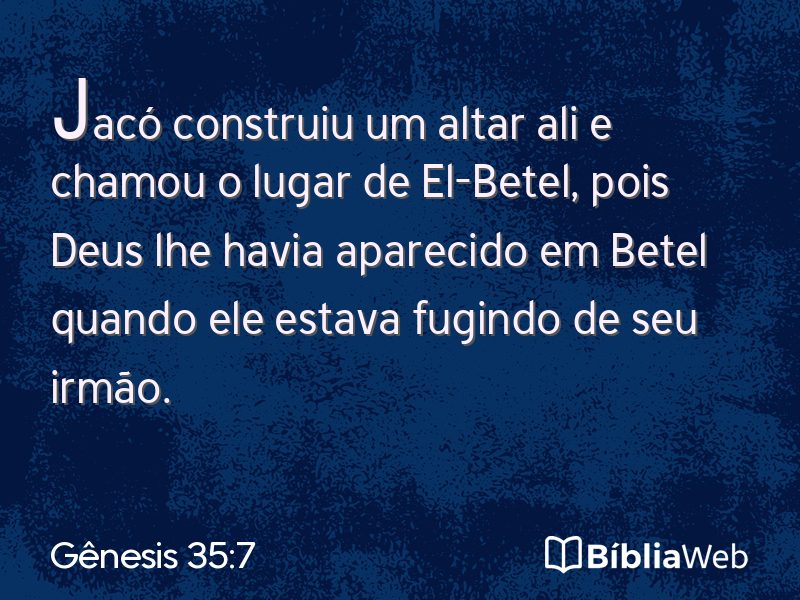 Gênesis 35:7 em imagem para compartilhar