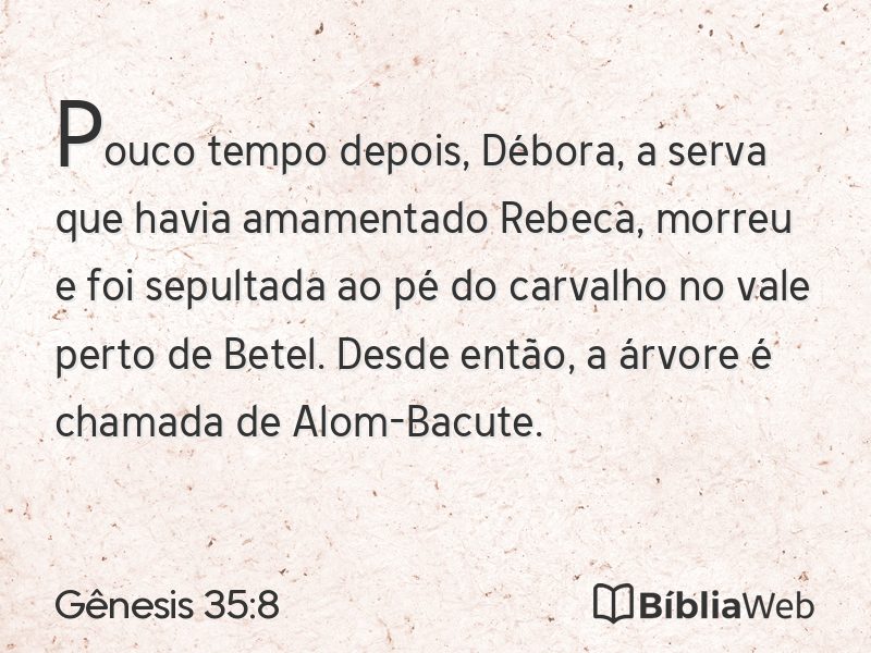 Gênesis 35:8 em imagem para compartilhar