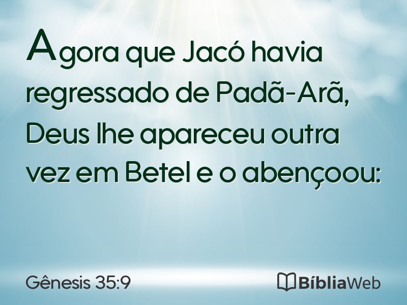 Gênesis 35:9 em imagem para compartilhar