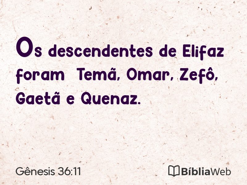 Gênesis 36:11 em imagem para compartilhar