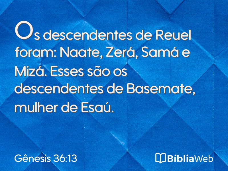 Gênesis 36:13 em imagem para compartilhar