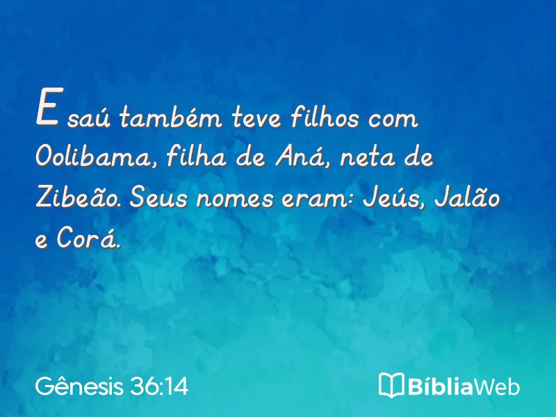 Gênesis 36:14 em imagem para compartilhar