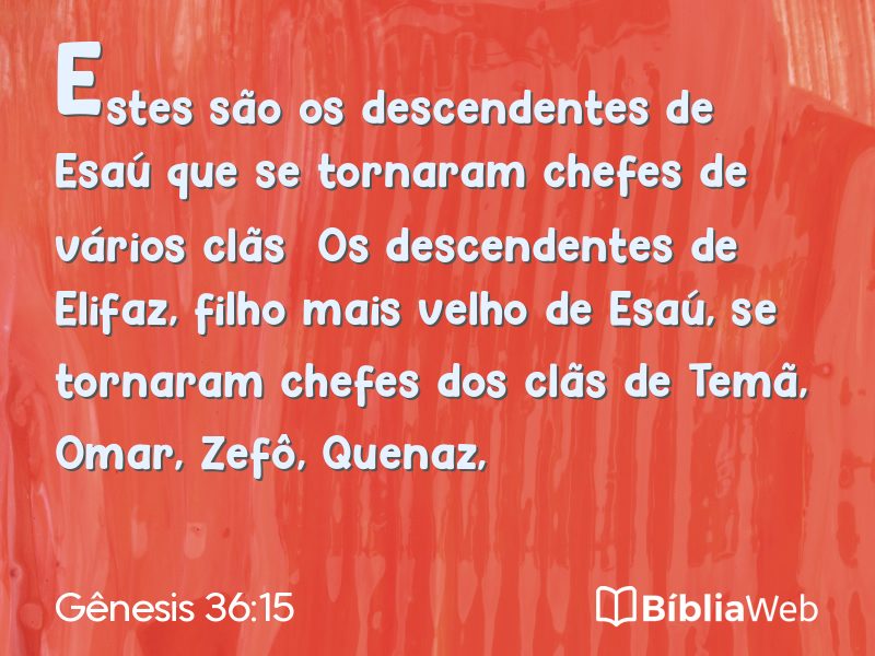 Gênesis 36:15 em imagem para compartilhar