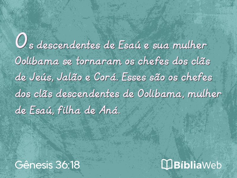 Gênesis 36:18 em imagem para compartilhar