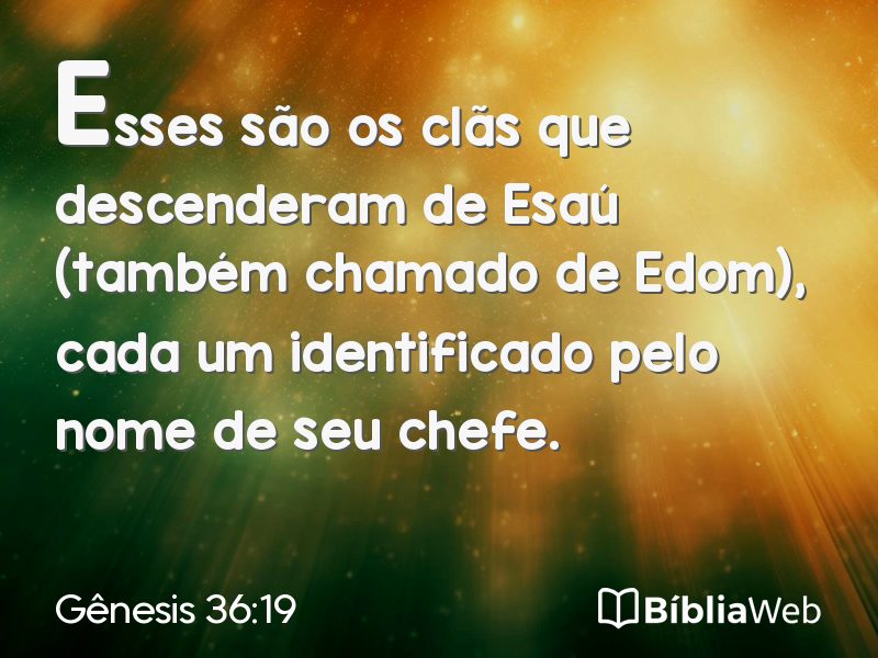 Gênesis 36:19 em imagem para compartilhar