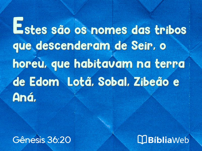 Gênesis 36:20 em imagem para compartilhar