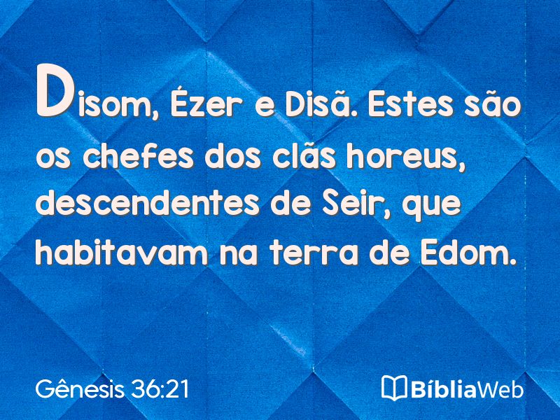 Gênesis 36:21 em imagem para compartilhar