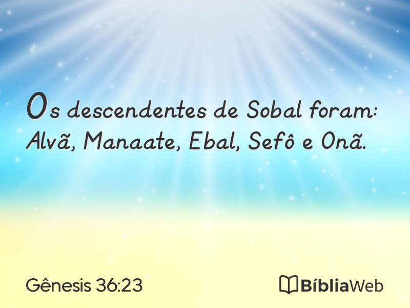 Gênesis 36:23 em imagem para compartilhar