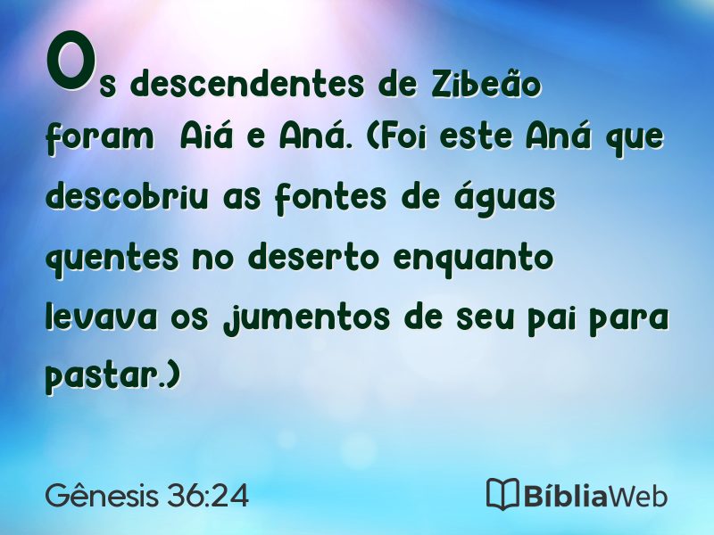 Gênesis 36:24 em imagem para compartilhar