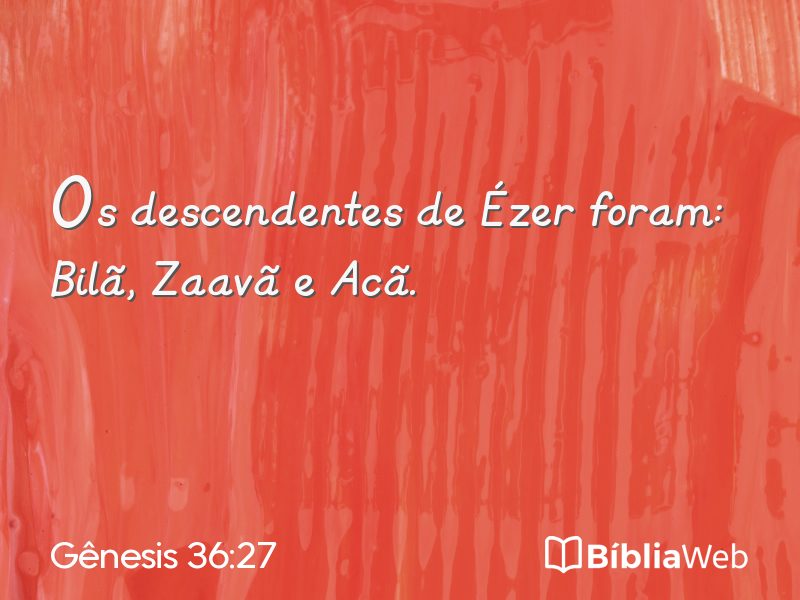 Gênesis 36:27 em imagem para compartilhar